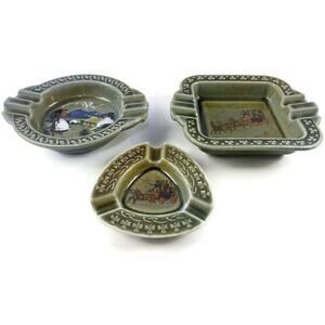 Wade of Ireland Porcelain Ashtray Wade Company Armagh Set of Three